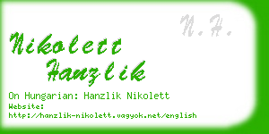 nikolett hanzlik business card